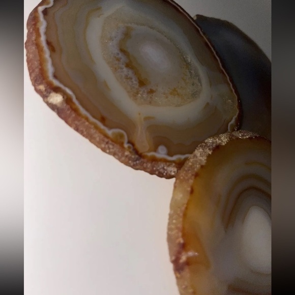 Natural Agate Carved Crystal sliced x4 - Picture 2 of 11